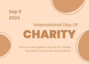 International Day Of Charity Card